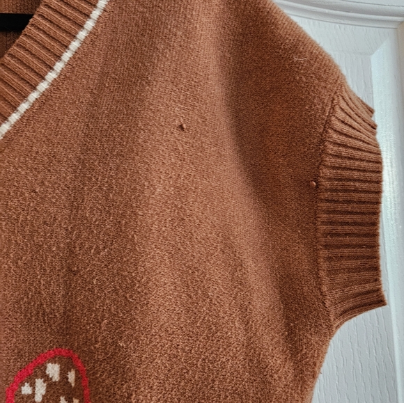 Lisa Says Gah mushroom knit vest m/l - Picture 2 of 4